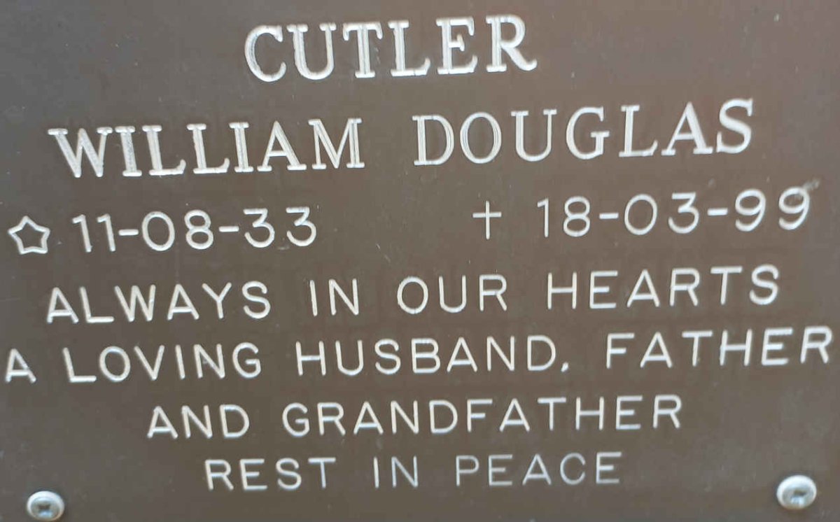 CUTLER William Douglas 1933-1999