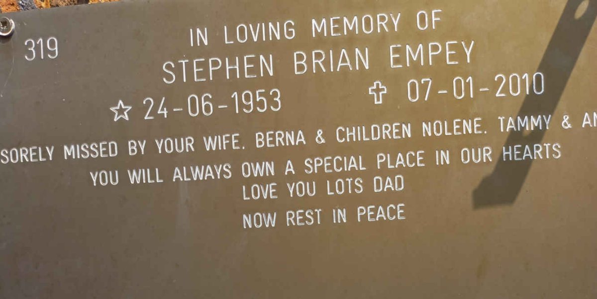 EMPEY Stephen Brian 1953-2010