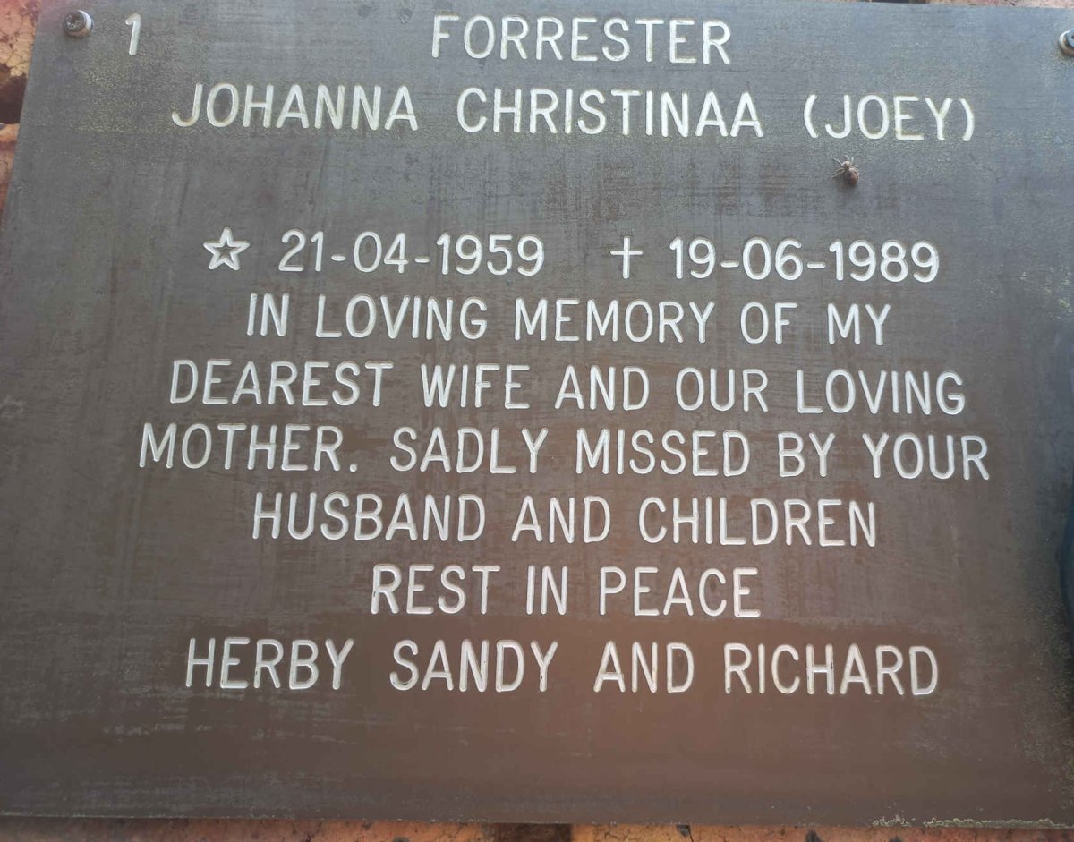FORRESTER Johanna Christinaa 1959-1989