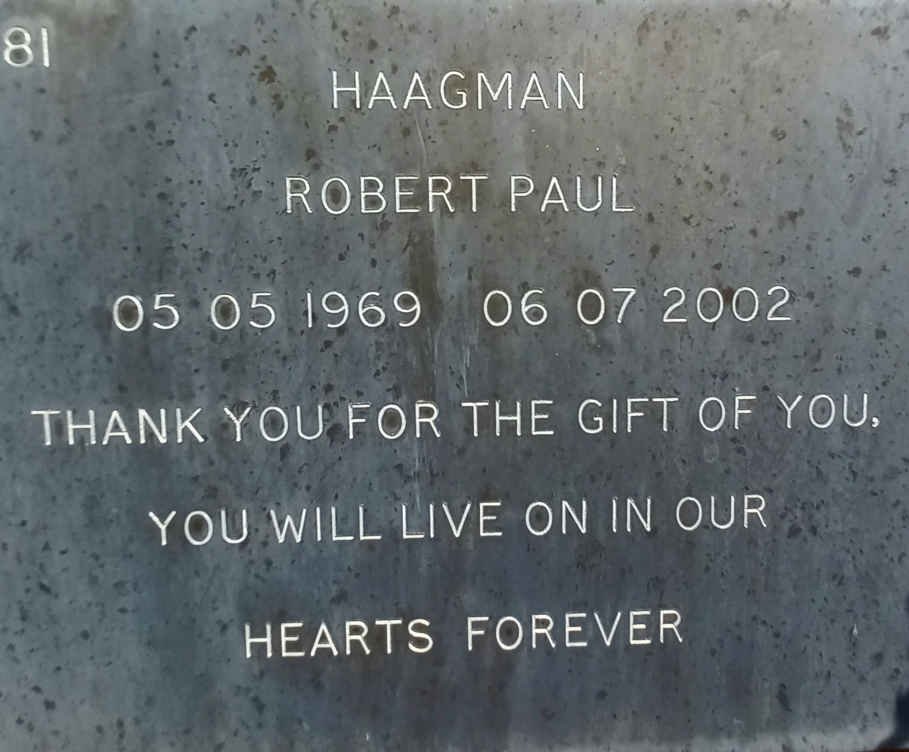 HAAGMAN Robert Paul 1969-2002