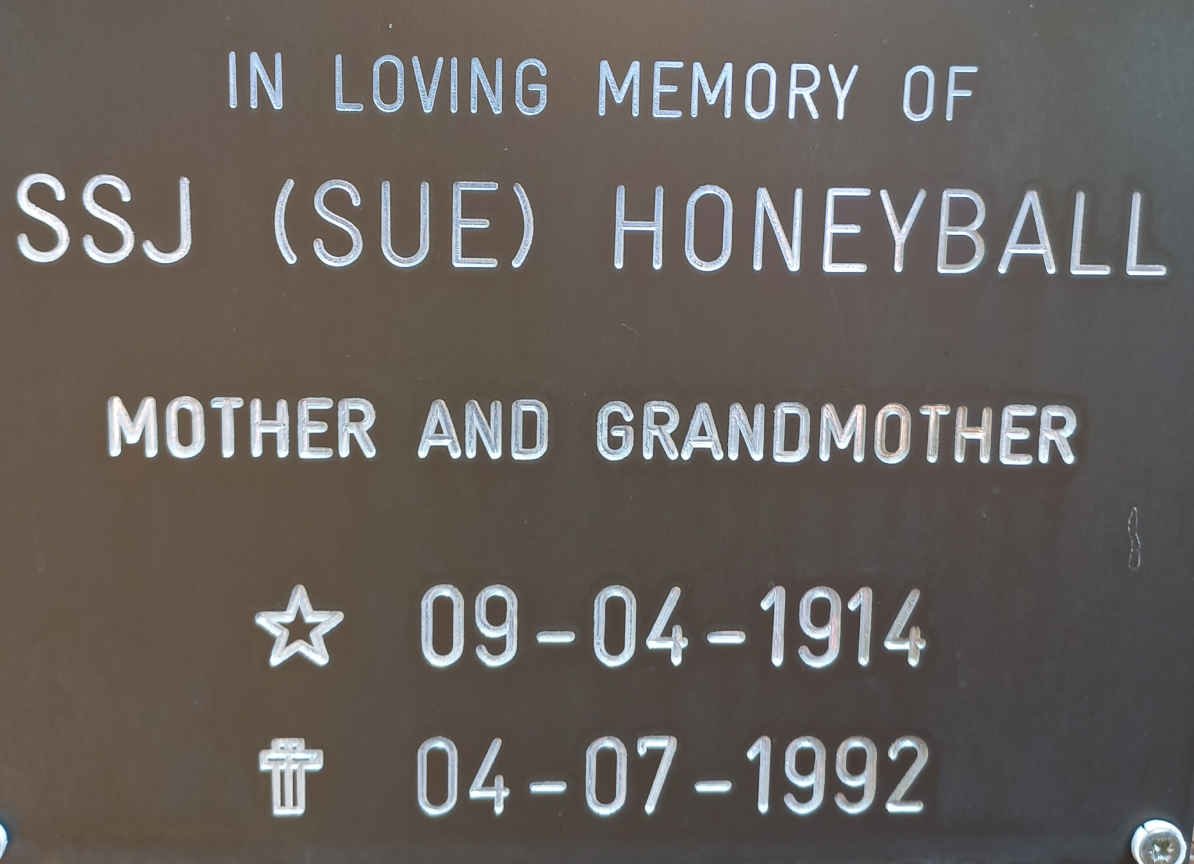 HONEYBALL S.S.J. 1914-1992