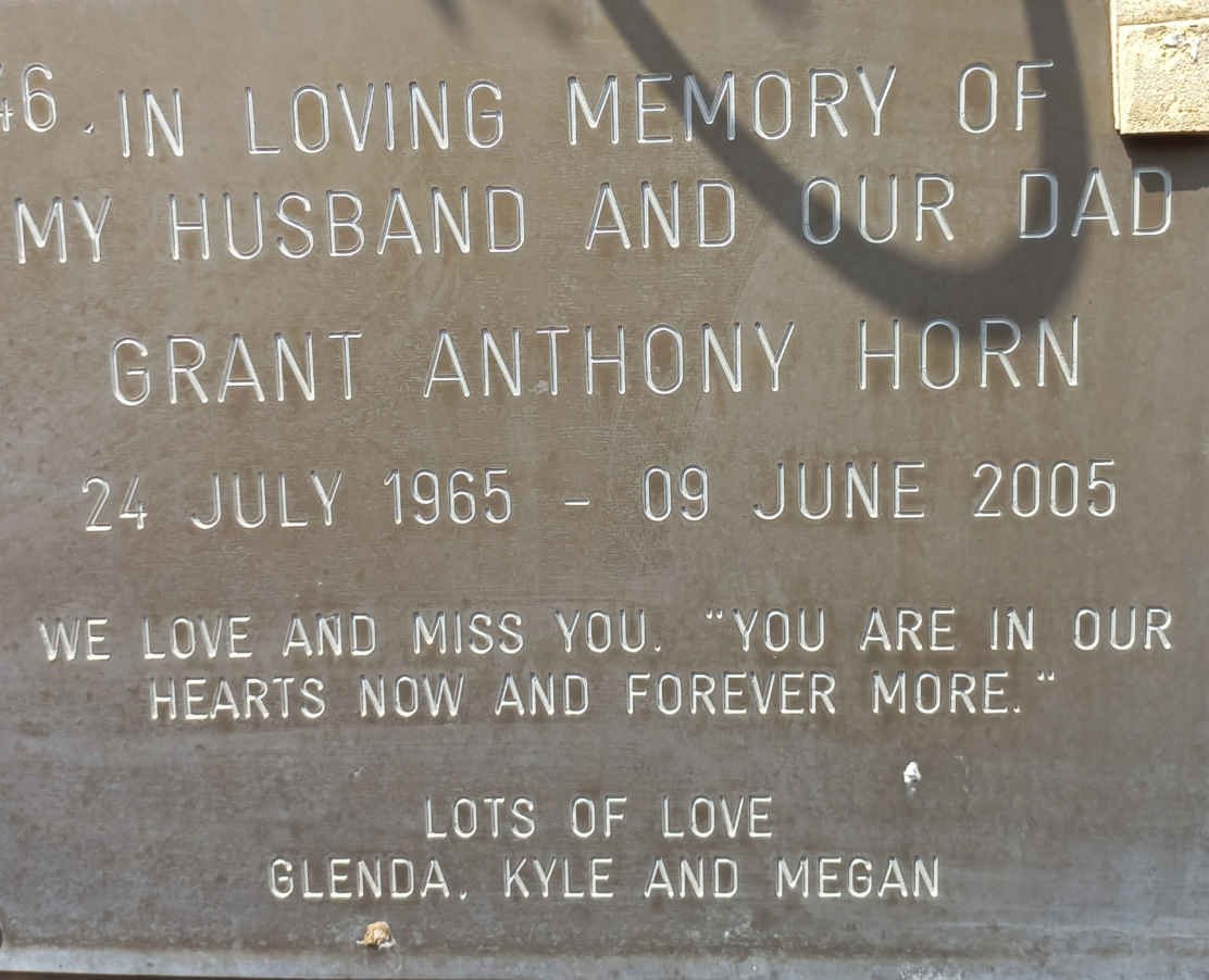 HORN Grant Anthony 1965-2005