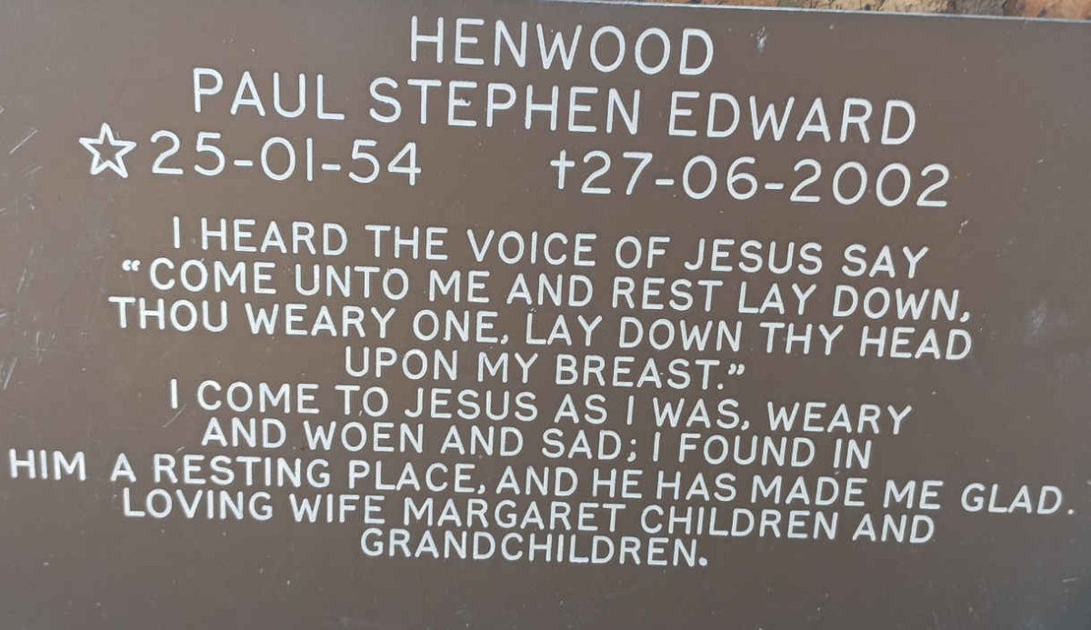 HENWOOD Paul Stephen Edward 1954-2002