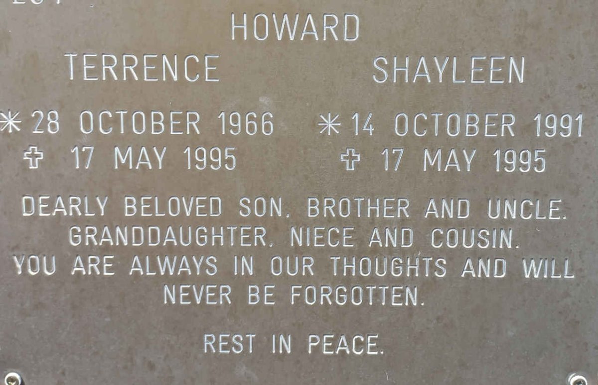 HOWARD Terrence 1966-1995 :: HOWARD Shayleen 1991-1995