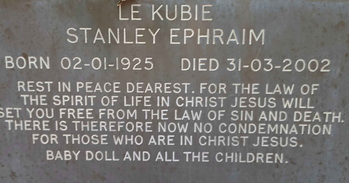 KUBIE Stanley Ephraim, le 1925-2002