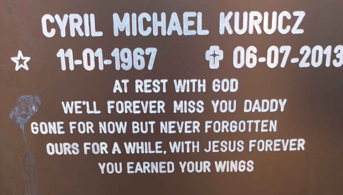 KURUCZ Cyril Michael 1967-2013