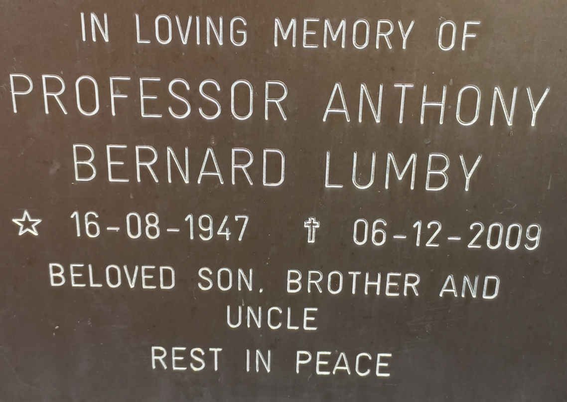 LUMBY Anthony Bernard 1947-2009