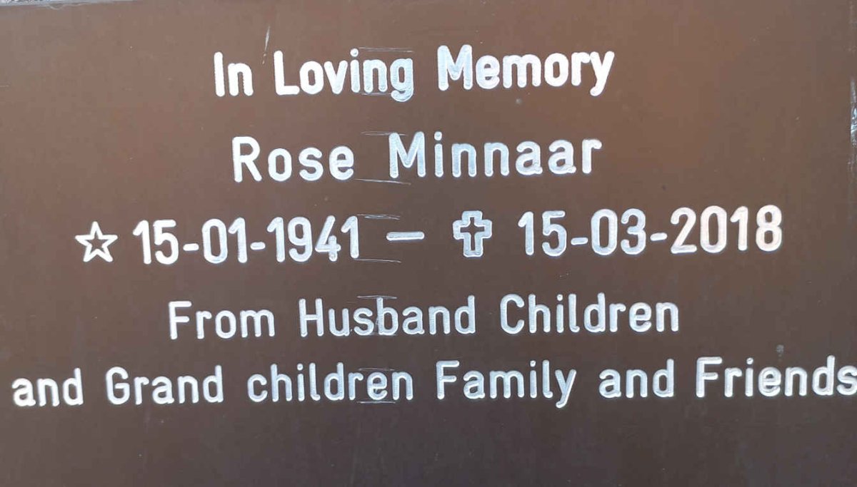 MINNAAR Rose 1941-2018
