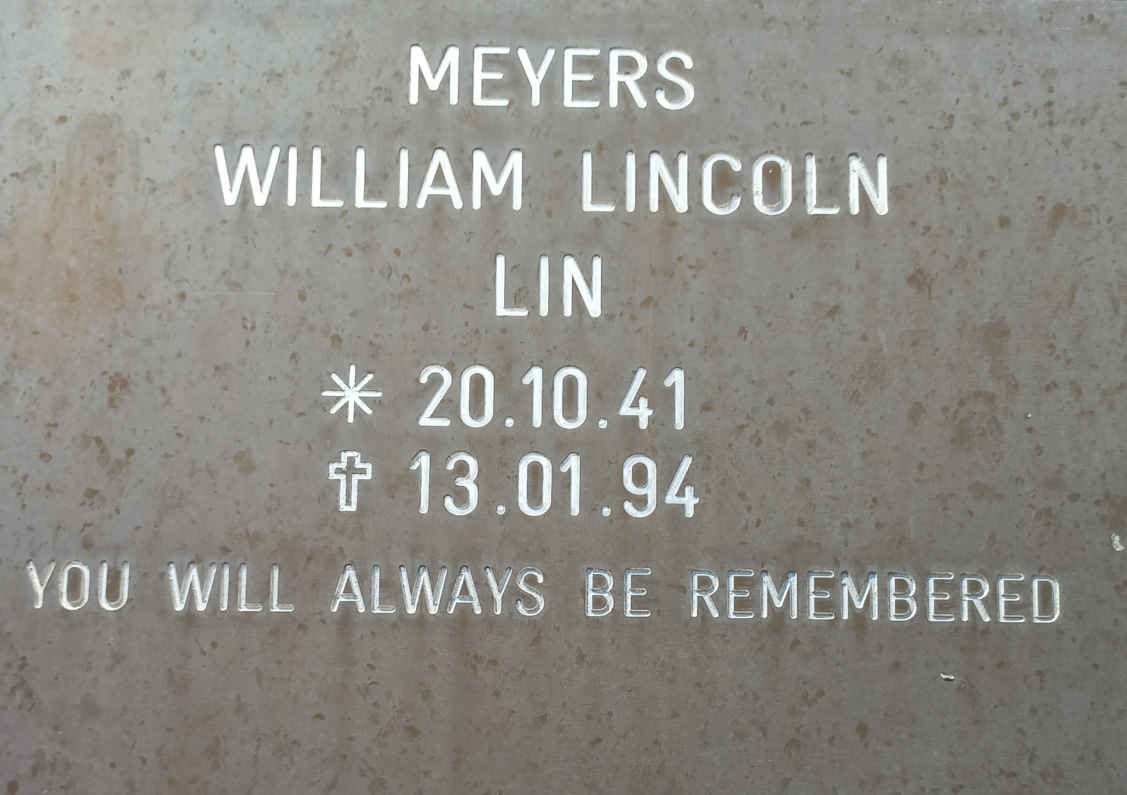 MEYERS William Lincoln 1941-1994