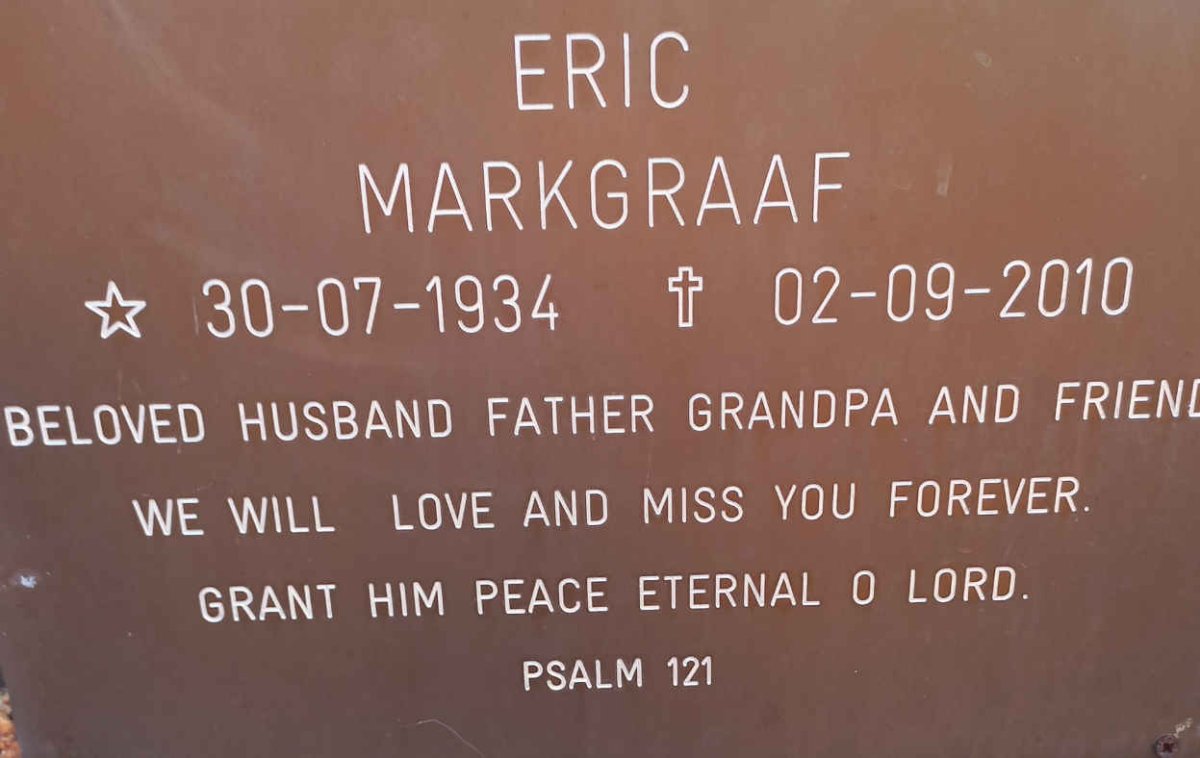 MARKGRAAF Eric 1934-2010