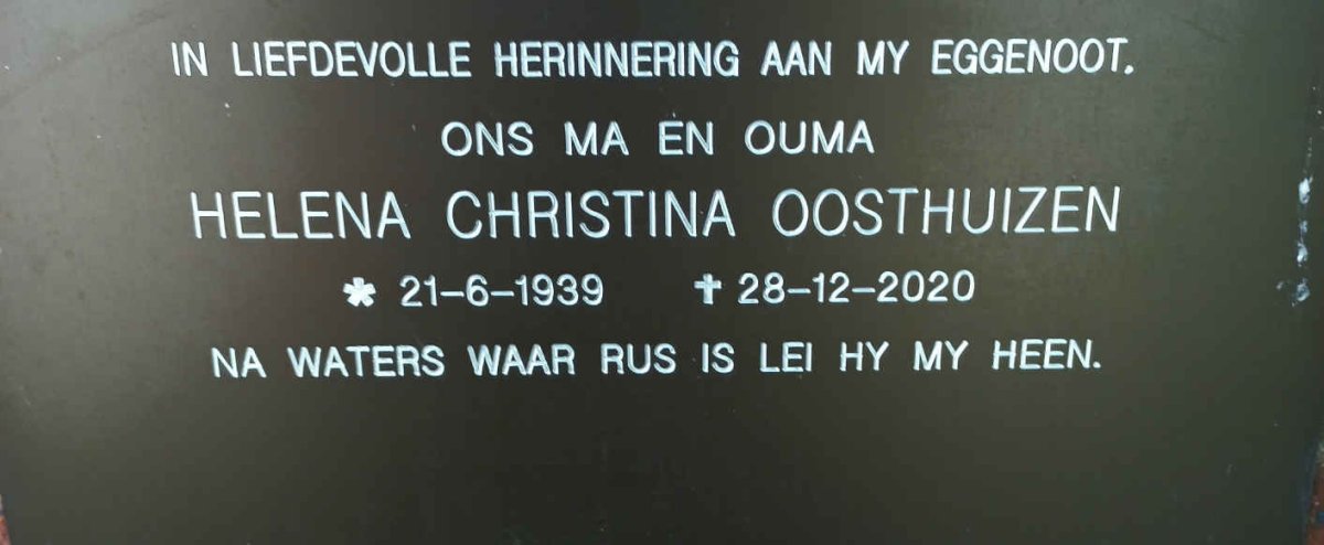 OOSTHUIZEN Helena Christina 1939-2020