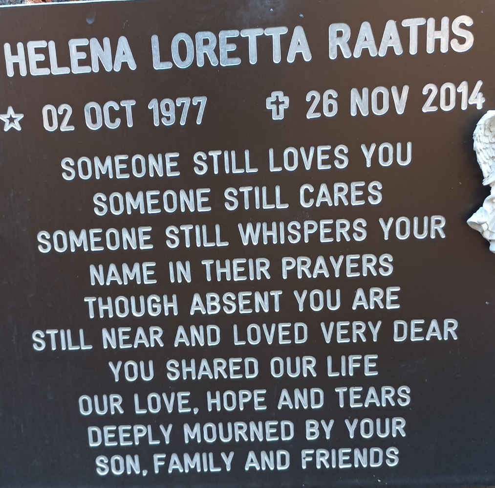 RAATHS Helena Loretta 1977-2014
