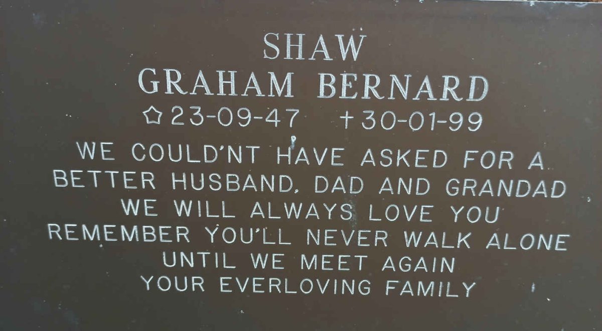 SHAW Graham Bernard 1947-1999