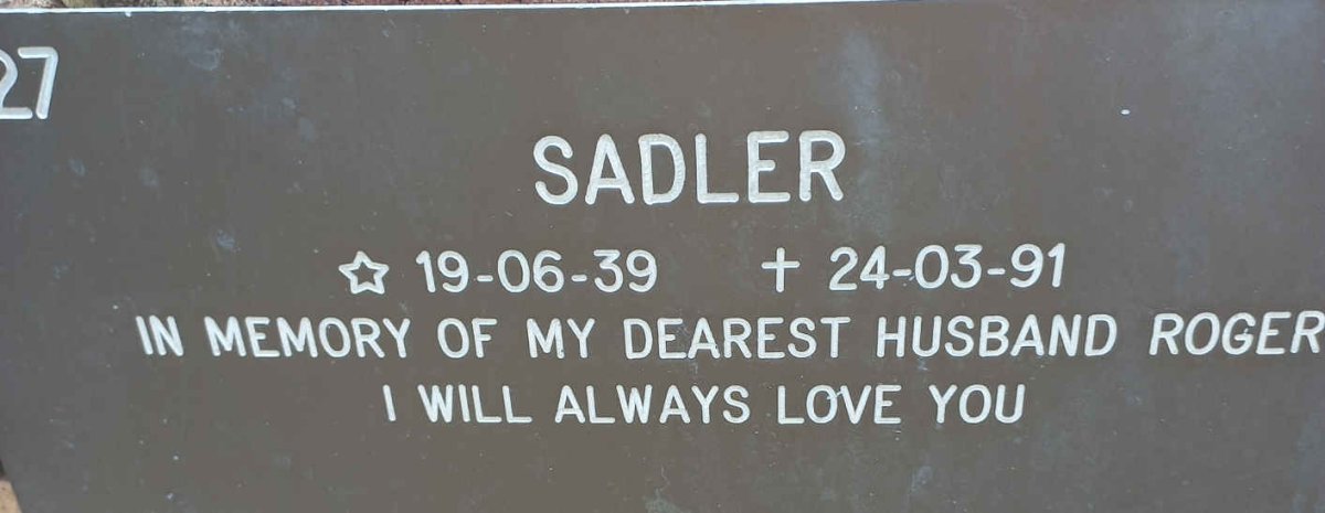 SADLER Roger 1939-1991