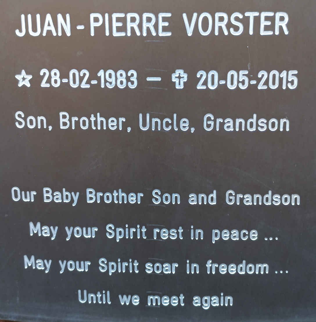 VORSTER Juan-Pierre 1983-2015