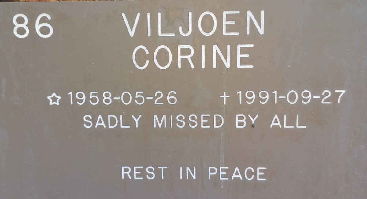 VILJOEN Corine 1958-1991