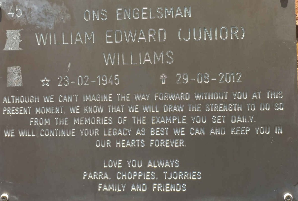 WILLIAMS William Edward 1945-2012