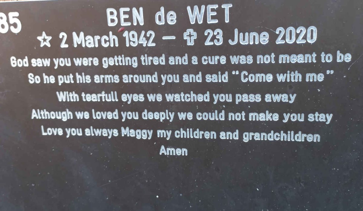 WET Ben, de 1942-2020