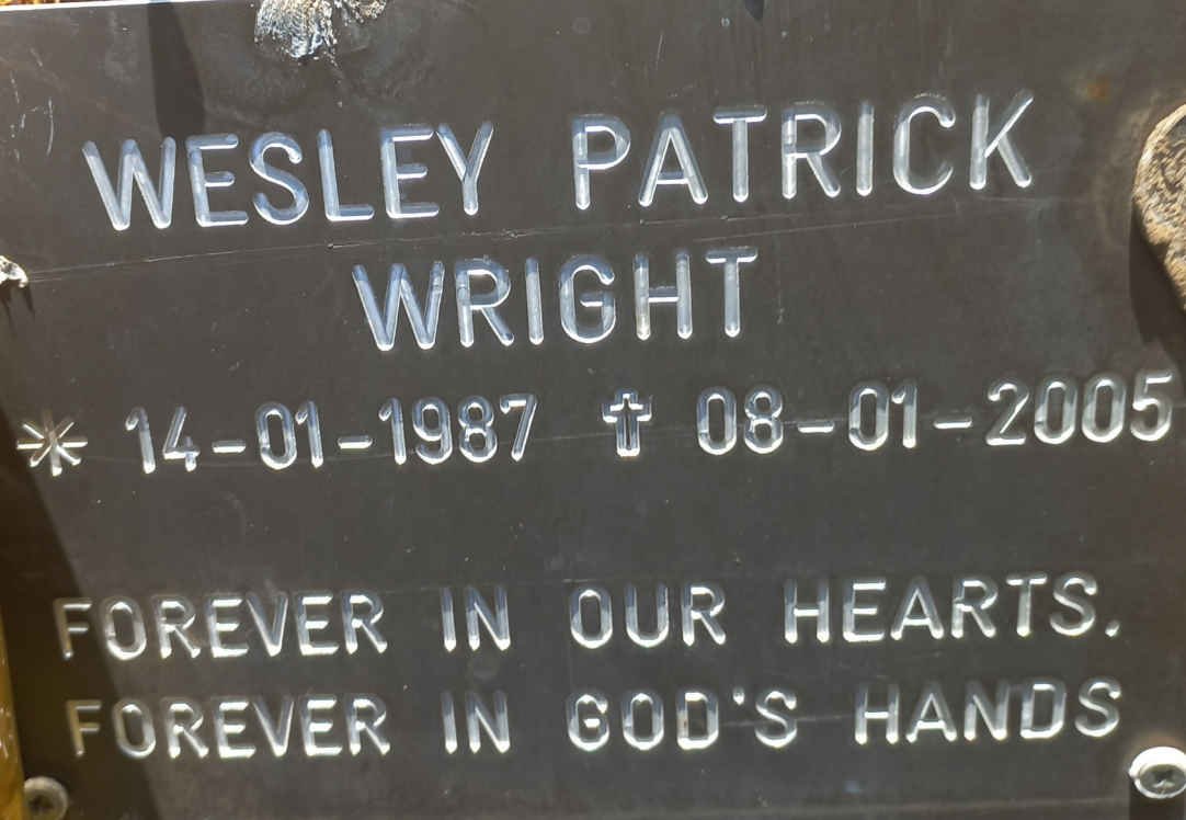 WRIGHT Wesley Patrick 1987-2005