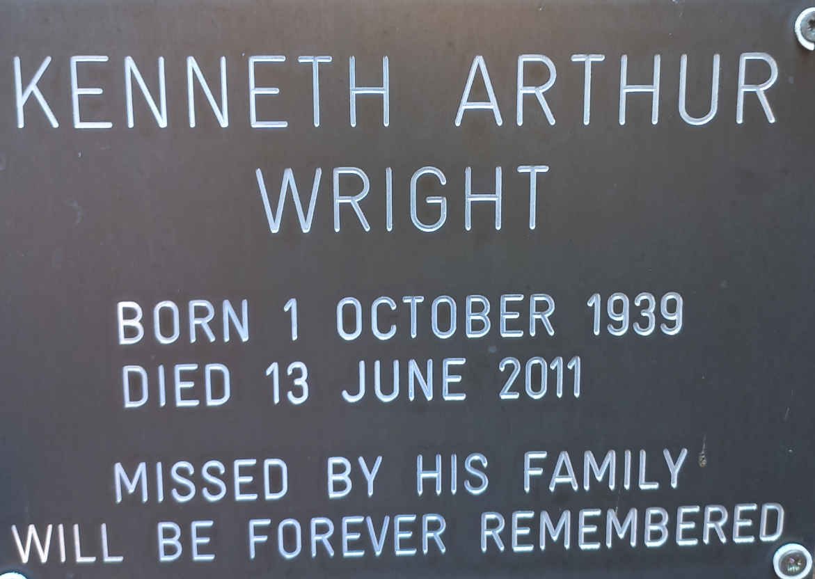 WRIGHT Kenneth Arthur 1939-2011