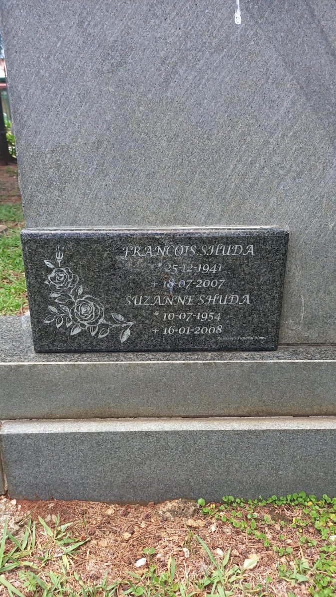 SHUDA Francois 1941-2007 &amp; Suzanne 1954-2008