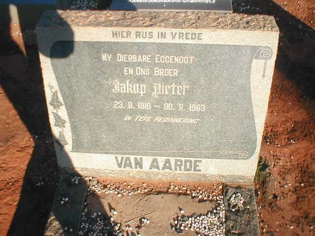 AARDE Jakop Pieter, van 1916-1963