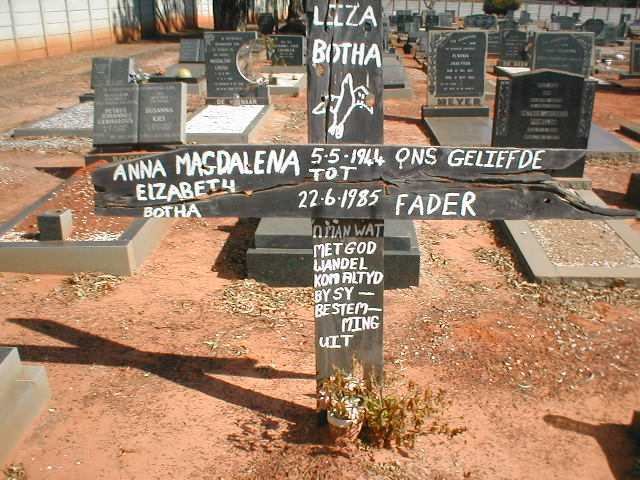 BOTHA Anna Magdalena Eizabeth 1944-1985 :: BOTHA Liza