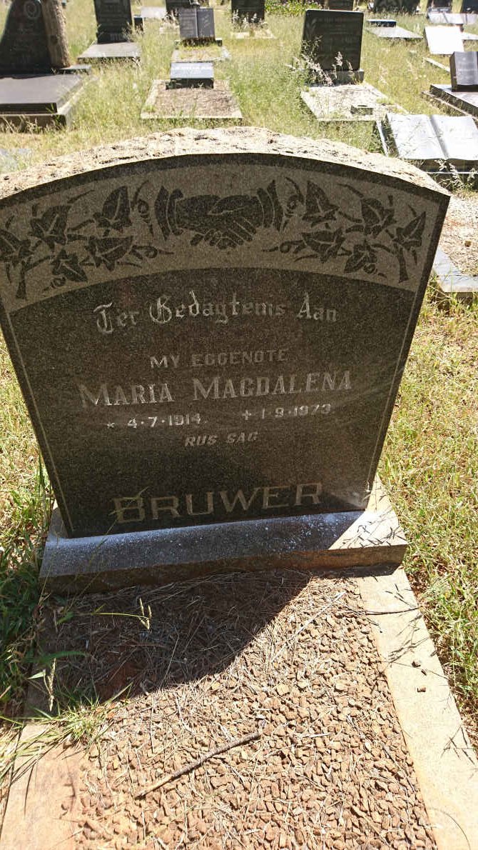 BRUWER Maria Magdalena 1914-1973