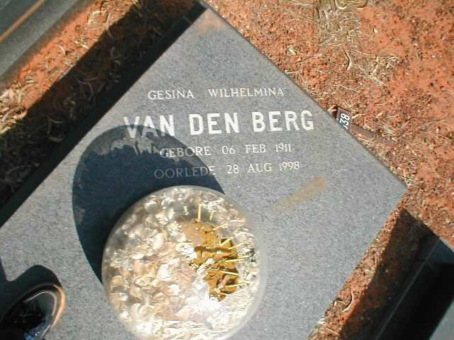 BERG Gesina Wilhelmina, van den 1911-1998