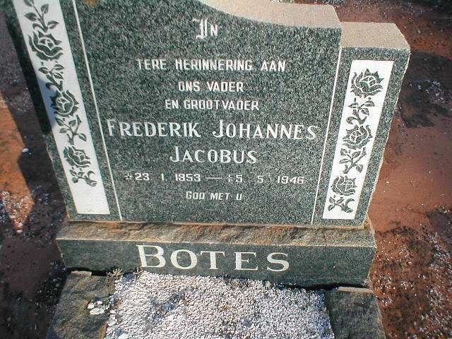 BOTES Frederik Johannes Jacobus 1853-1946
