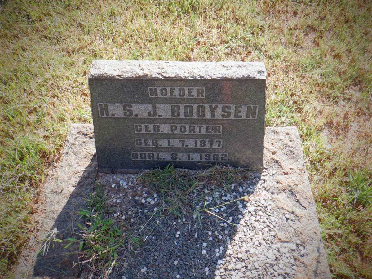 BOOYSEN H.S.J. nee PORTER 1877-1962