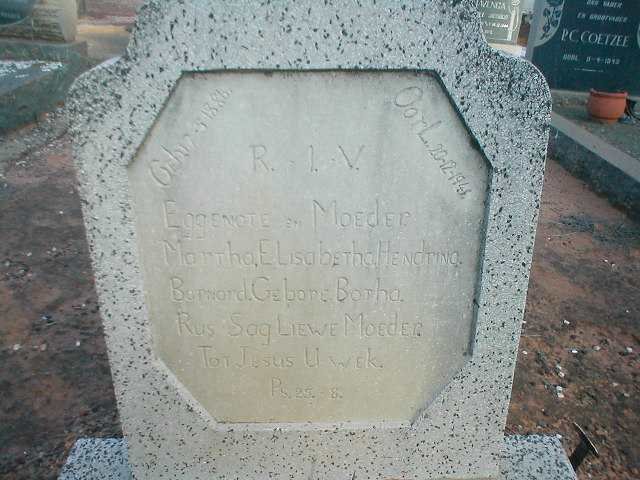 BARNARD Martha Elisabetha Hendrina geb. BOTHA 1886-1941