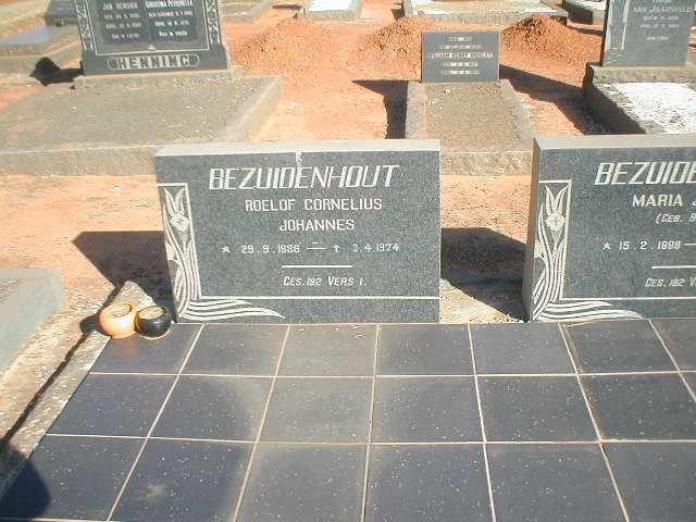 BEZUIDENHOUT Roelof Cornelius Johannes 1886-1974