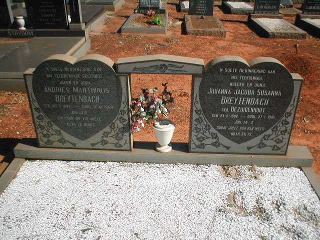 BREYTENBACH Andries Marthinus 1894-1968 &amp; Johanna Jacoba Susanna BEZUIDENHOUT 1902-1981