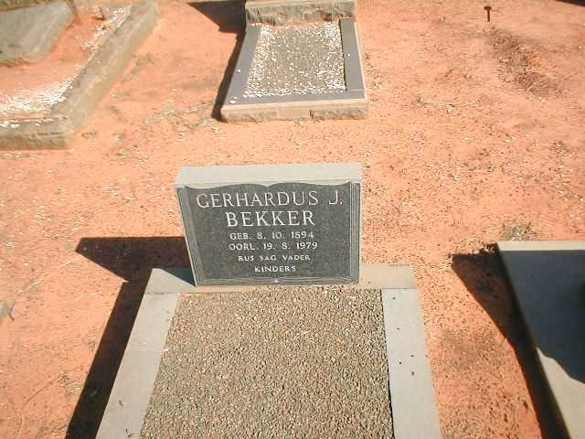 BEKKER Gerhardus J.1894-1979