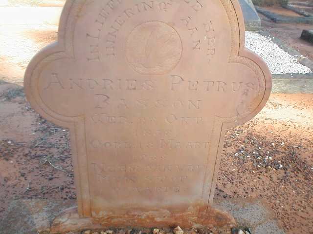 BASSON Andries Petrus 1868-1935
