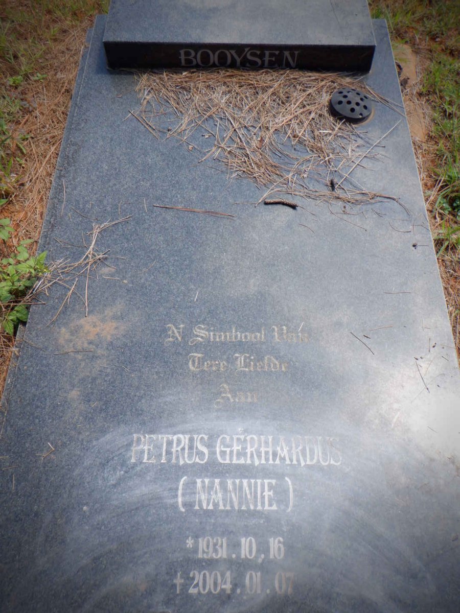 BOOYSEN Petrus Gerhardus 1931-2004