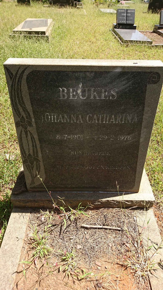 BEUKES Johanna Catharina 1901-1976