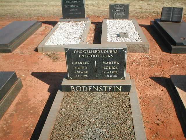 BODENSTEIN Charles Peter 1896-1976 &amp; Martha Louisa 1898-1991