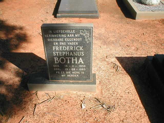 BOTHA Frederick Stephanus 1950-1983