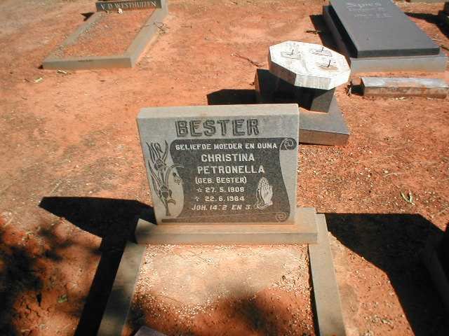 BESTER Christina Petronella nee BESTER 1908-1984