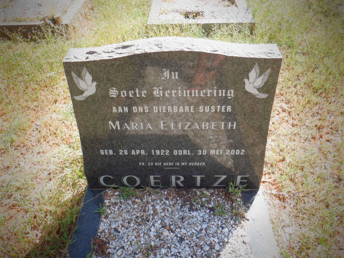 COERTZE Maria Elizabeth 1922-2002