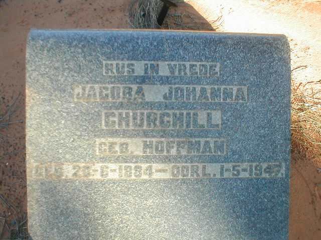 CHURCHILL Jacoba Johanna geb. HOFFMAN 1884-1947