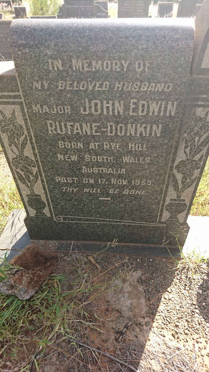 DONKIN John Edwin, RUFANE -1953