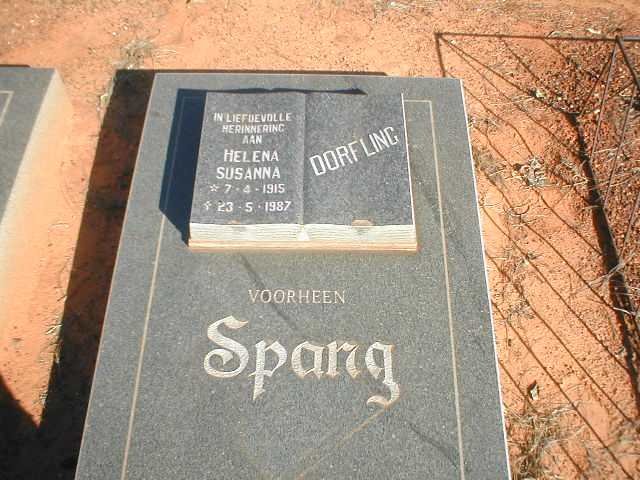 DORFLING Helena Susanna, voorheen SPANG 1915-1987