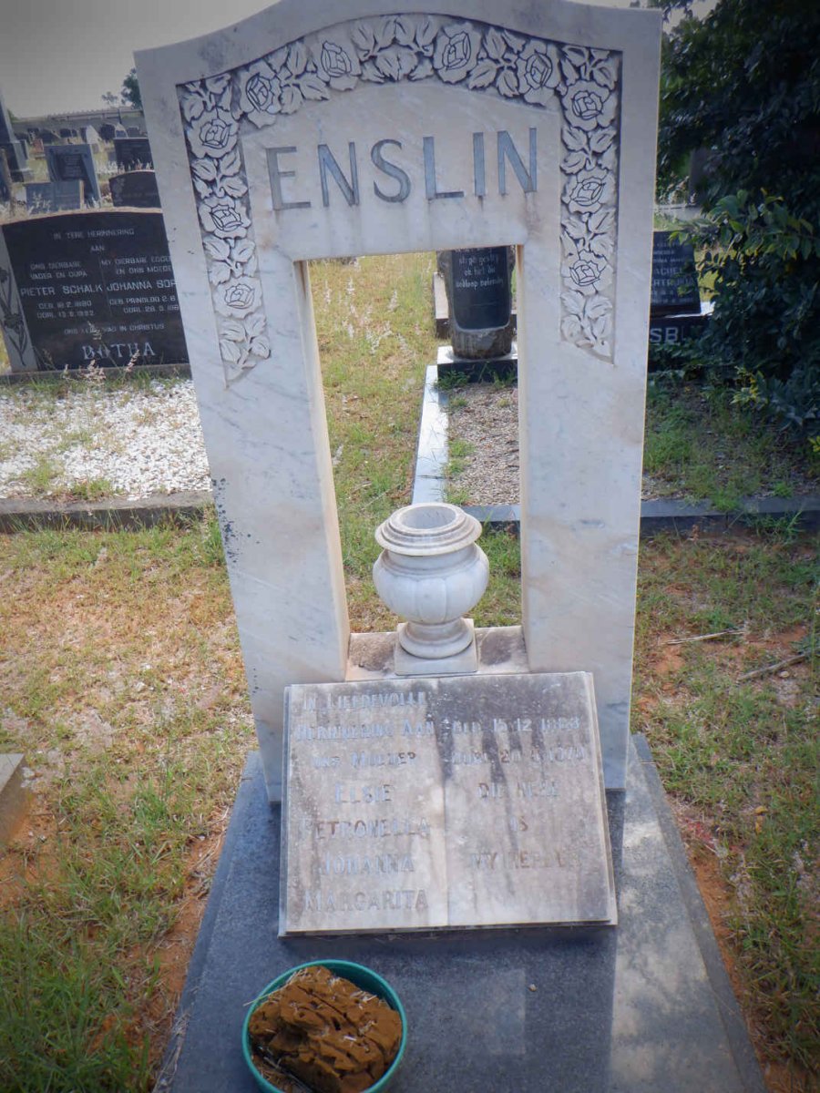 ENSLIN Elsie Petronella Johanna Margarita 1883-1970