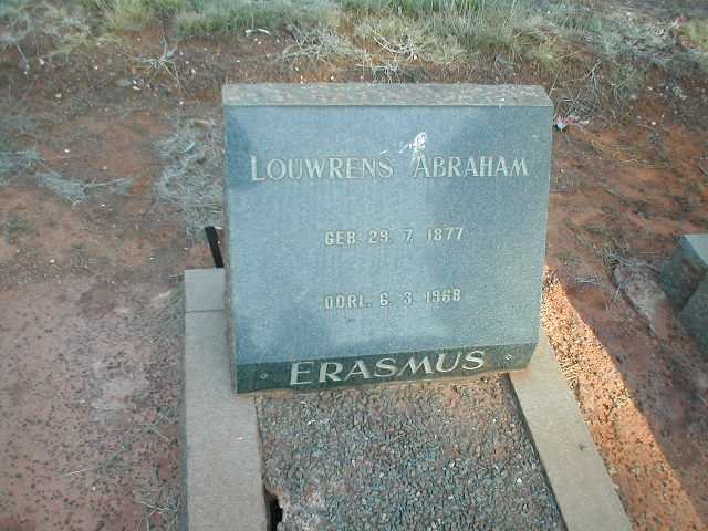 ERASMUS Louwrens Abraham 1877-1968