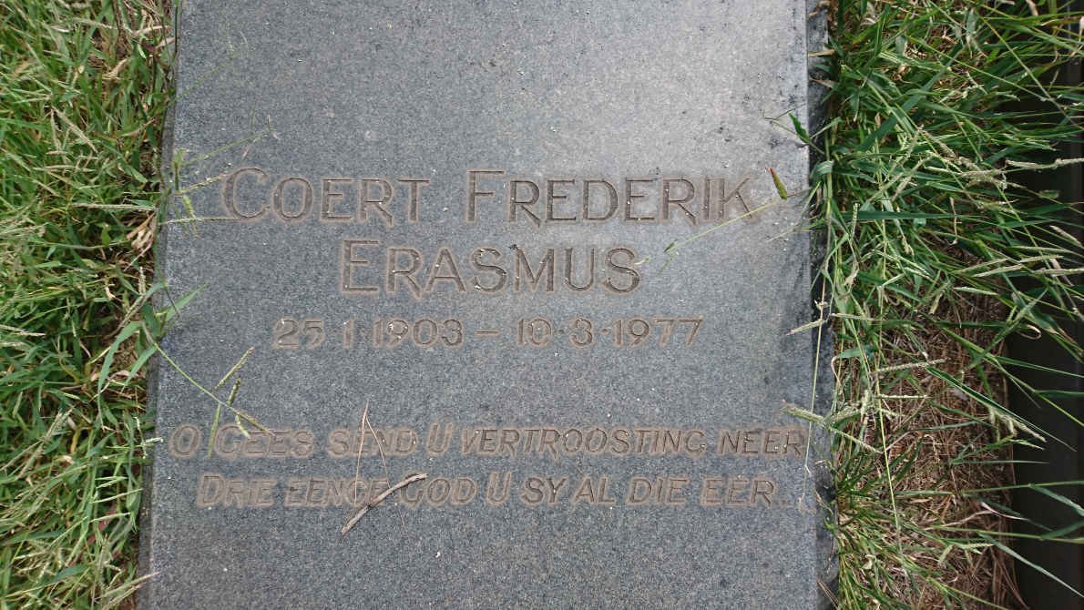 ERASMUS Coert Frederik 1903-1977