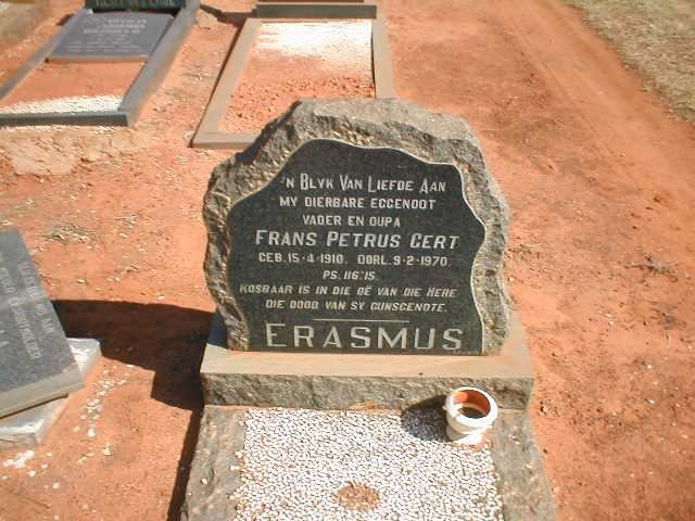 ERASMUS Frans Petrus Gert 1910-1970