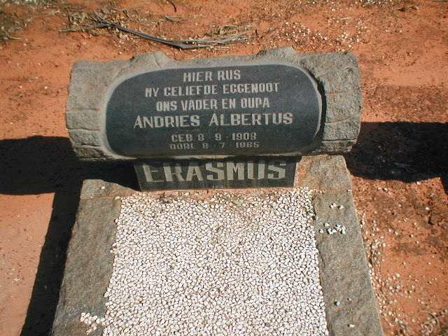 ERASMUS Andries Albertus 1908-1965